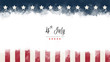 Leinwandbild Motiv happy Independence Day greeting card american flag grunge background
