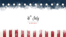Happy Independence Day Greeting Card American Flag Grunge Background