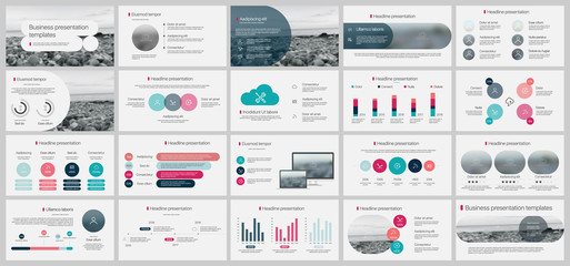 Canvas Print - presentation template, minimalist infographic elements on white background. vector slide template fo