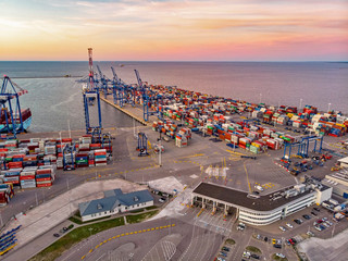 aerial view of the dct terminal port gdansk 