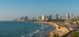 Fototapeta Miasta - Panoramic view of the coastline of Tel Aviv, Israel