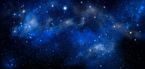 Wall Mural - deep space, abstract blue background
