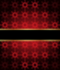 Elegant wallpaper with golden fine decoration and place for your text.