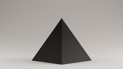 Canvas Print - Black Pyramid 3d illustration 3d render