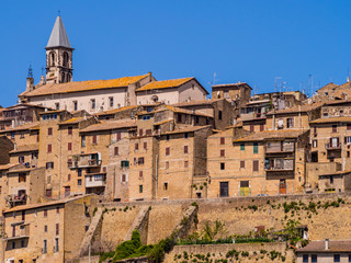 Wall Mural - Detail of Grotte di Castro skyline, mediaeval town near lake Bolsena, Viterbo province, central Italy