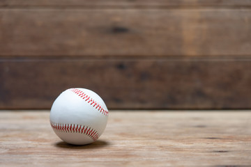 baseball on Abstract background and red stitching baseball. White baseball with red thread.Baseball is a national sport of Japan. It is popular.