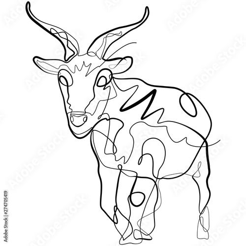Goat One Line Drawing Continuous Line Capricorn Animal Vector Art Buy This Stock Vector And Explore Similar Vectors At Adobe Stock Adobe Stock