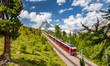 Swiss beauty, rack railway under breathtaking Matterhorn,Zermatt,Valais,Switzerland,Europe