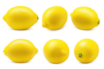 Whole lemon isolated on white background, clipping path, full depth of field