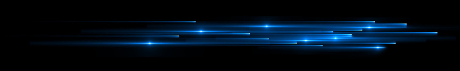 dynamic lights shape on dark background. bright luminous glowing lines. high speed optical fiber con