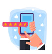 © Irina - Feedback rating mobile app concept. Vector design graphic flat cartoon illustration
