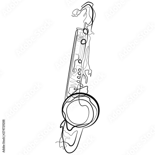 Saxophone One Line Drawing Jazz Music Logo Vector Art Stock Vector Adobe Stock Saxophone One Line Drawing Jazz Music Logo Vector Art Stock Vector Adobe Stock