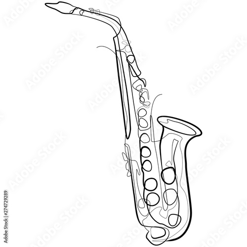Saxophone One Line Drawing Continuous Line Jazz Music Vector Art Stock Vector Adobe Stock Saxophone One Line Drawing Continuous Line Jazz Music Vector Art Stock Vector Adobe Stock