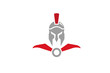 Creative Spartan Helmet Logo Design Vector Symbol Illustration