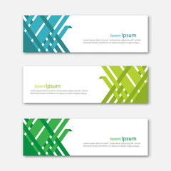 Wall Mural - set of abstract design banner template.