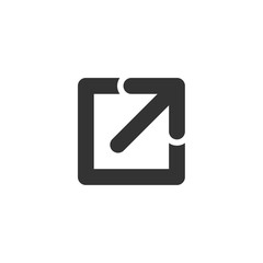 Aufkleber - External link icon template black color editable. open page symbol Flat vector sign isolated on white background. Simple logo vector illustration for graphic and web design.