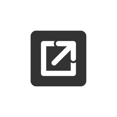 Aufkleber - External link icon template black color editable. open page symbol Flat vector sign isolated on white background. Simple logo vector illustration for graphic and web design.