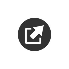 Aufkleber - External link icon template black color editable. open page symbol Flat vector sign isolated on white background. Simple logo vector illustration for graphic and web design.