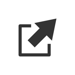 Aufkleber - External link icon template black color editable. open page symbol Flat vector sign isolated on white background. Simple logo vector illustration for graphic and web design.