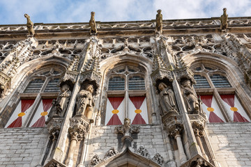 Wall Mural - Front view of the famous  Middelburg Town Hall against the sky, Netherlands