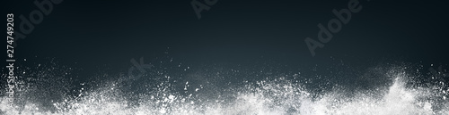 Fotografía Wide design of abstract powder dust explosion over black background