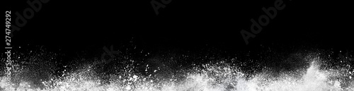 Fotografía Wide design of abstract powder dust explosion over black background
