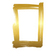 Vector Set of dry brush frames. Hand drawn artistic frames. Golden engraved ink art. Isolated illustration element.