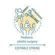 Pediatric plastic surgery concept icon
