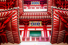 SINGAPORE, SINGAPORE - MARCH 2019:Buddha Tooth Relic Temple In Singapore
