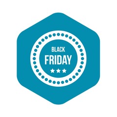 Wall Mural - Black Friday sticker icon in simple style on a white background vector illustration