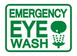Emergency Eye Wash Sign Isolate On White Background,Vector Illustration