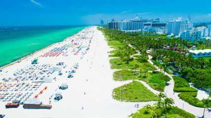 Wall Mural - Aerial view of Miami Beach. South Beach. Florida. USA. 