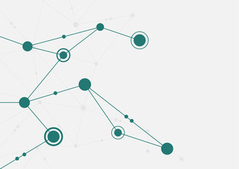 Poster - Abstract geometric connect lines and dots.Simple technology graphic background.Illustration Vector design Network and Connection concept.