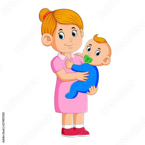 Fotografía Baby sitter Taking Care The Baby