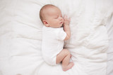little baby on the bed