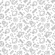 © Skellen - Science seamless pattern with outline icons. Vector eps 10