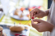 © wckiw - Student learning science about how to Produce Electricity using Tomato and Potato
