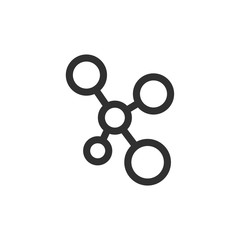 Aufkleber - Molecule icon template black color editable. Molecule symbol Flat vector sign isolated on white background. Simple logo vector illustration for graphic and web design.