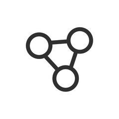 Aufkleber - Molecule icon template black color editable. Molecule symbol Flat vector sign isolated on white background. Simple logo vector illustration for graphic and web design.