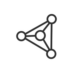 Aufkleber - Molecule icon template black color editable. Molecule symbol Flat vector sign isolated on white background. Simple logo vector illustration for graphic and web design.