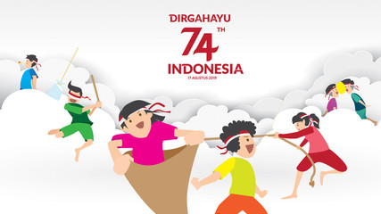 Wall Mural - indonesia independence day