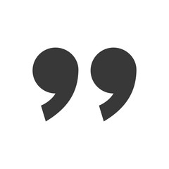 Aufkleber - Quote icon flat style template black color editable. Quote symbol Flat vector sign isolated on white background. Simple logo vector illustration for graphic and web design.