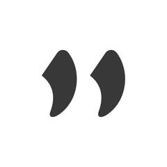 Aufkleber - Quote icon flat style template black color editable. Quote symbol Flat vector sign isolated on white background. Simple logo vector illustration for graphic and web design.