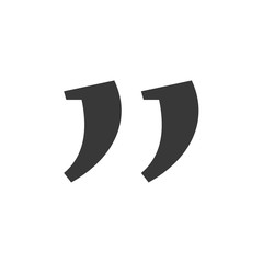 Poster - Quote icon flat style template black color editable. Quote symbol Flat vector sign isolated on white background. Simple logo vector illustration for graphic and web design.