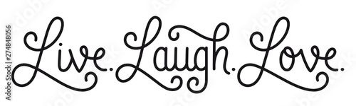 Download Live Laugh Love Black Vector Calligraphic Banner Stock Vector Adobe Stock