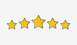 © NazArt - Five stars customer product rating review. Modern flat style vector illustration