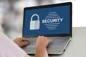 Security concept on a laptop