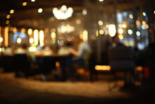 Background Restaurant / Restaurant Objects On A Blurred Background, Beautiful Bokeh, Vintage Background Color Cafe