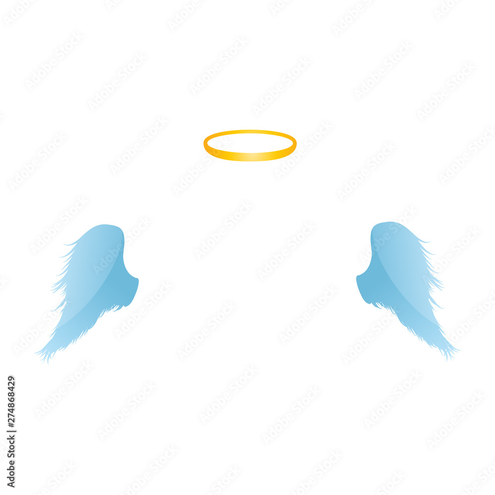 Vector realistic angel wings isolated on transparent background Stock ...