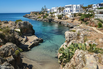 Little sea town Avlemonas in Kythira island, Greece. Summer 2019